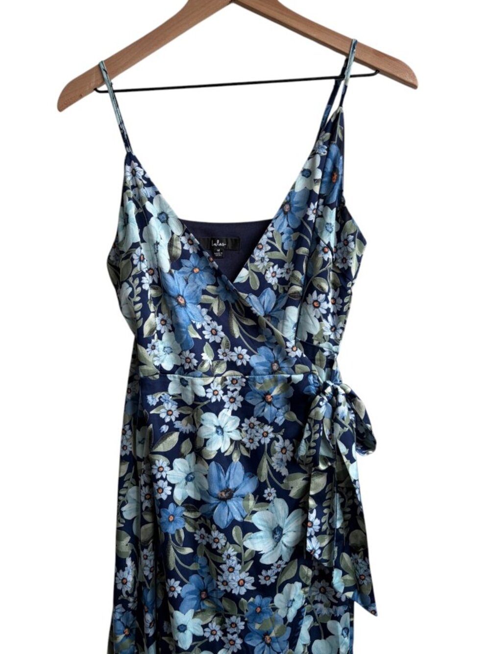 Lulus Womens Dress Size Medium Totally Romantic Quiet Luxury Floral Wrap Midi - Picture 7 of 8